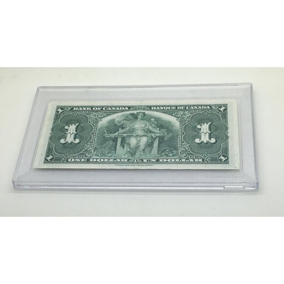 Bank Of Canada 1937 1 Dollar One Dollar King George VI In Hard Case Holder - Picture 2 of 2